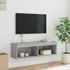 vidaXL TV-taso LED-valoilla harmaa Sonoma 100x30x30 cm