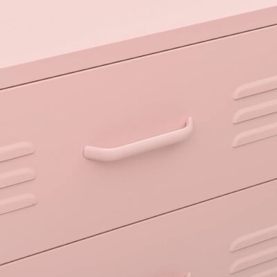 vidaXL Lipasto pinkki 80x35x101,5 cm teräs