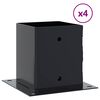 vidaXL Pylv&auml;iden pohjat neli&ouml; 4 kpl 121x121 mm jauhemaalattu ter&auml;s