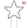 vidaXL Jouluvalokoriste maapiikeill&auml; 3 kpl 50 LED-valoa 29 cm