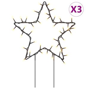 vidaXL Jouluvalokoriste maapiikeill&auml; 3 kpl 50 LED-valoa 29 cm