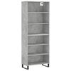 vidaXL Kaappi betoninharmaa 69,5x32,5x180 cm tekninen puu