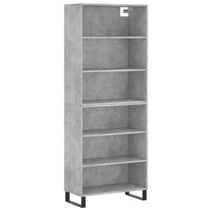 vidaXL Kaappi betoninharmaa 69,5x32,5x180 cm tekninen puu
