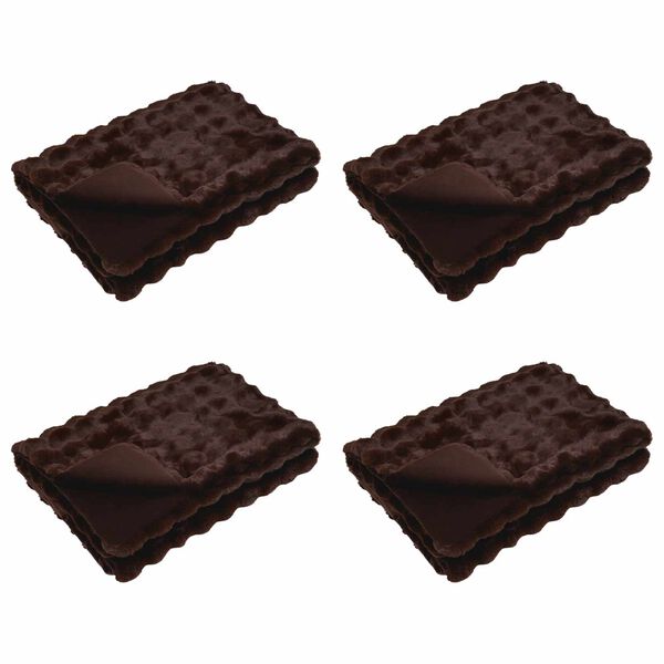 vidaXL Tekoturkki J&auml;niksen Peitto 4 pcs Camel 150 x 220 cm Polyesteri