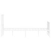 vidaXL Metallinen s&auml;ngynrunko p&auml;&auml;dyill&auml; valkoinen 120x190 cm