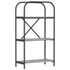 vidaXL Kirjahylly 3 tasoa 60 x 30 x 109 cm Tekninen puu Harmaa Sonoma