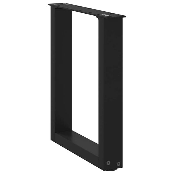 vidaXL Sohvap&ouml;yd&auml;n jalat U-muotoiset 2 kpl musta 38x(42-43) cm ter&auml;s