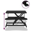 vidaXL Säädettävä työpiste 60x40x(13-41,5) cm teräs ja tekninen puu