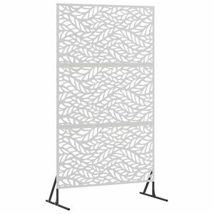 vidaXL Yksityisyysn&auml;ytt&ouml; 100 x 50 x 180 cm Ruostumaton ter&auml;s Hopea