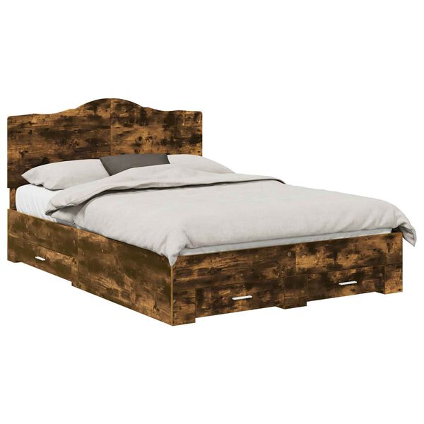 vidaXL S&auml;ngyn runko p&auml;&auml;tyll&auml; Savup&auml;hkin&auml; 5FT King Size Tekninen puu