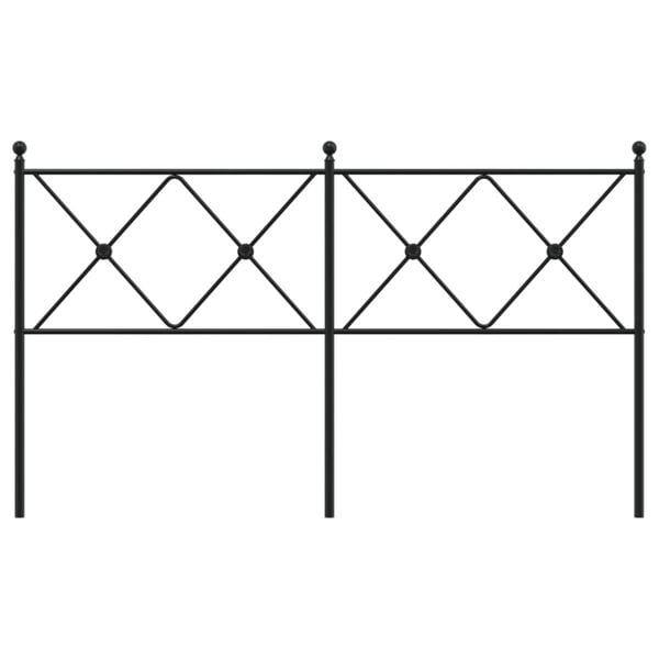 vidaXL Metallinen vaihtop&auml;&auml;ty musta 150 cm