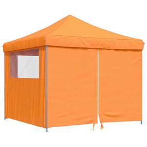 vidaXL Taitettava pop-up juhlateltta 4 sivusein&auml;ll&auml; oranssi