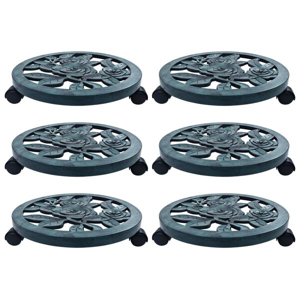 vidaXL Kasvirullakot 6 kpl vihreä 38 cm muovi