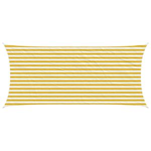 vidaXL Aurinkovarjolaudat Keltainen ja valkoinen 2 x 4 m HDPE