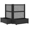 vidaXL Iso ruukku harjanteella 2 pcs Antrasiitti 143 x 143 x 133,5 cm