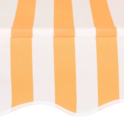 vidaXL Sisäänkelattava markiisi 350 cm oranssivalkoiset raidat