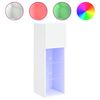 vidaXL TV-kaapit LED-valoilla 2 kpl valkoinen 30,5x30x90 cm