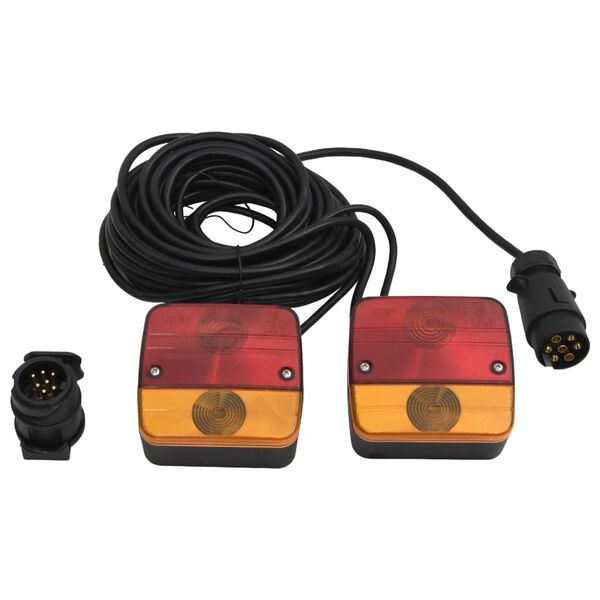 vidaXL Perävaunuvalot 2 kpl pun. 10,5x5x9,5 cm 12V klassinen polttimo
