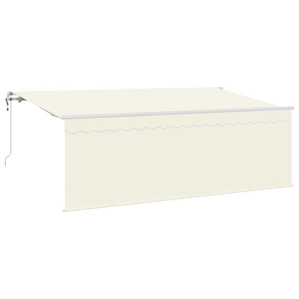 vidaXL Vetoutuva markiisi Kerma 400 x 200 cm Polyesteri ja alumiini