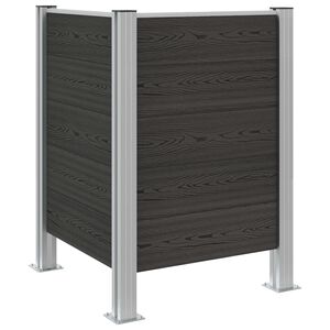vidaXL Roska-aitaus Harmaa 85 x 85 x 115 cm Alumiini ja WPC