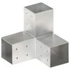 vidaXL Tolppaliitin Y-muoto galvanoitu metalli 81x81 mm