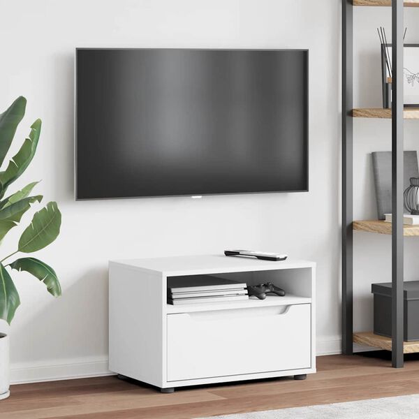 vidaXL TV-kaappi VISNES Valkoinen 60x40x38 cm Engineered Wood