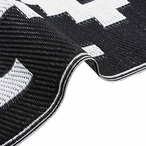 vidaXL Ulkomatto ARAKIL mustavalkoinen 190x290 cm PP