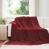 vidaXL Heittop&auml;&auml;llys 6 pcs Bordeaux punainen 240 x 270 cm Fleese