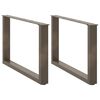 vidaXL Sohvap&ouml;yd&auml;n jalat U-muotoiset 2 kpl Luonnonv&auml;rinen ter&auml;s 60x(42-43) cm Ter&auml;s
