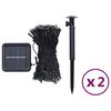 vidaXL Aurinkoenergia keijuvalot 2 kpl 2x200 LED sininen sisä/ulko
