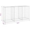 vidaXL Gabion-kivikori kansilla galvanoitu ter&auml;s 200x60x100 cm