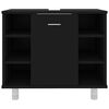 vidaXL Kylpyhuonekaappi musta 60x32x53,5 cm tekninen puu