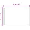vidaXL Kylpyhuoneen LED-peili 50x70 cm