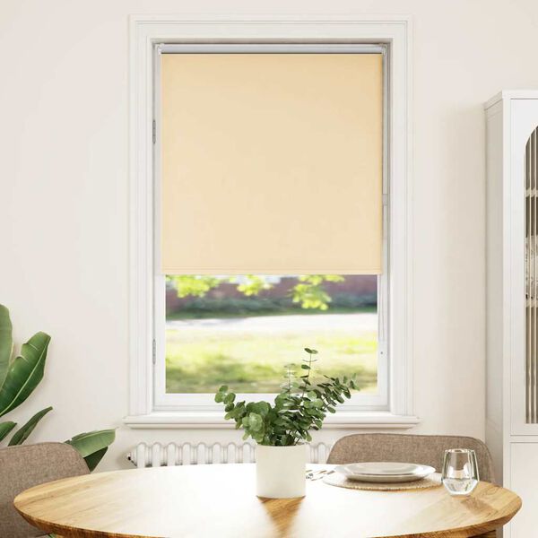 vidaXL Rullaverho Blackout Beige 85x150 cm Kankaan leveys 80,7 cm