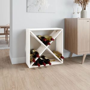vidaXL Viinikaappi valkoinen 62x25x62 cm t&auml;ysi m&auml;nty