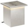 vidaXL Puutarhan istutuslaatikko LED-valolla Hopea 30 x 30 x 30 cm