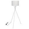vidaXL Lattiavalaisin jalustalla 139 cm valkoinen