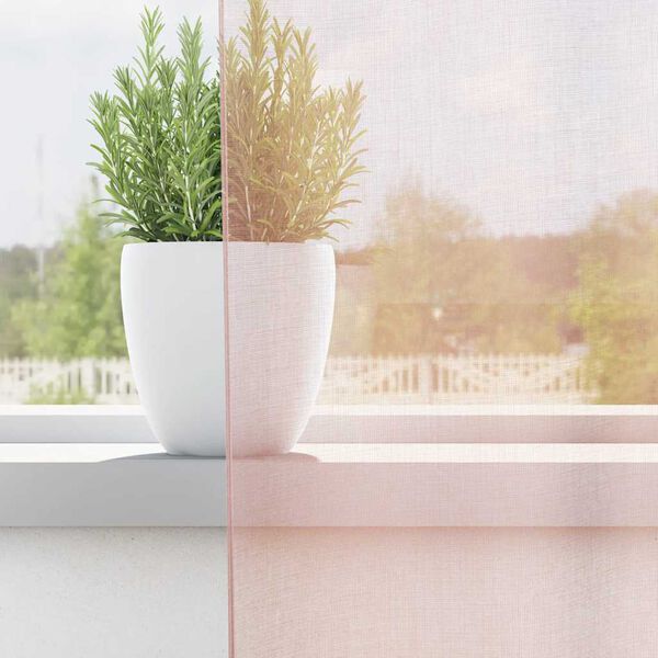 vidaXL Voileeverhot tangotaskuilla 2 kpl vaaleanpunainen