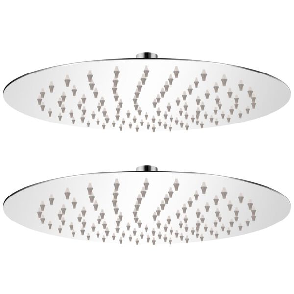 vidaXL Sadesuihkup&auml;&auml;t 2 kpl ruostumaton ter&auml;s &Oslash; 25 cm