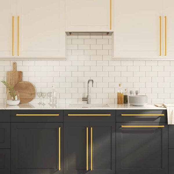 vidaXL Kaapin kahvat 10 kpl kulta 480 mm ruostumaton ter&auml;s