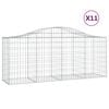vidaXL Kaarevat kivikorit 11 kpl 200x50x80/100 cm galvanoitu rauta