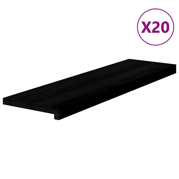 vidaXL Askelmat 20 kpl tummanruskea 90x30x2 cm t&auml;ysi tammi