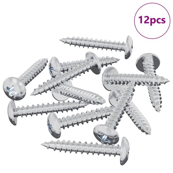 vidaXL Itsekiertev&auml; kynsi 12 pcs Sinkitty 4 x 25 mm Ter&auml;s