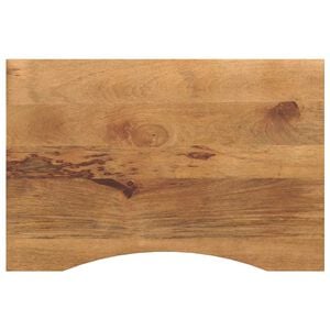 vidaXL P&ouml;yt&auml;levy kaarella 80x50x2,5 cm ovaali t&auml;ysi karkea mangopuu