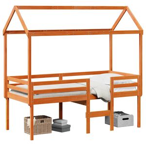 vidaXL Korotettu s&auml;nky katolla vahanruskea 75x190 cm t&auml;ysi m&auml;nty