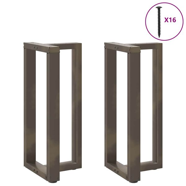 vidaXL Baarip&ouml;yd&auml;n jalat T-muotoiset 2 kpl musta 40x35x(90-91) cm ter&auml;s