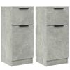 vidaXL Senkit 2 kpl betoninharmaa 30x30x70 cm tekninen puu