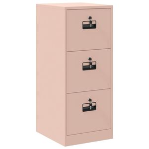 vidaXL Asiakirjakaappi Pinkki 44 x 50 x 106.5 cm Kylm&auml;valssattu ter&auml;s