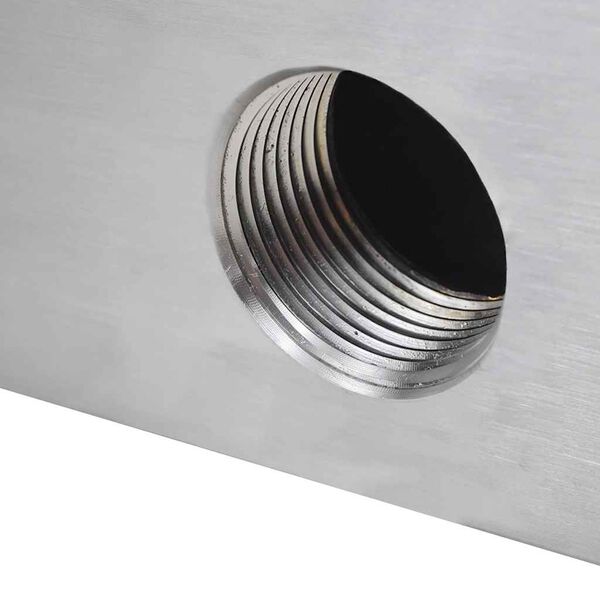 Suorakulmainen vesiputous suihkul&auml;hde ruostumaton ter&auml;s 30 cm