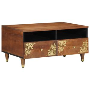 vidaXL Sohvapöytä Hunajaruskea 80 x 54 x 40 cm Kiinteä mango puu